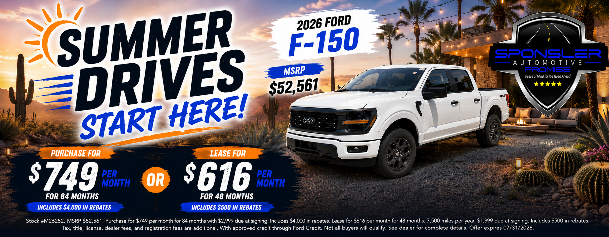Special offer on    F-150 Specials